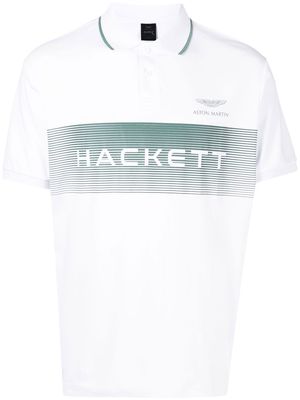 Hackett logo-print polo shirt - White