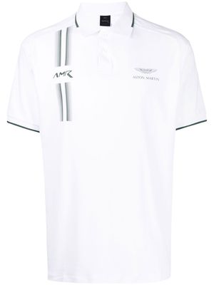 Hackett stripe-trimmed polo shirt - White