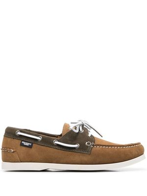 Hackett two-tone suede boat shoes - Brown