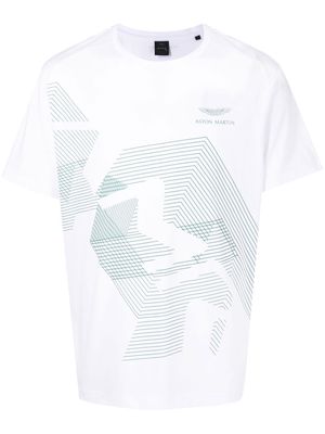 Hackett x Aston Martin geometric-print T-shirt - White