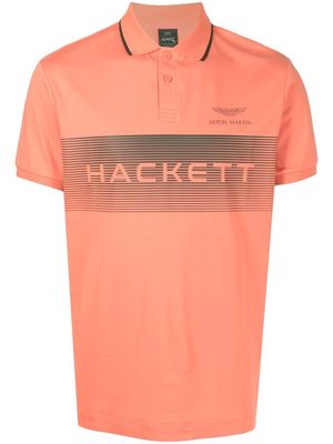 Hackett x Aston Martin logo-print polo shirt - Orange