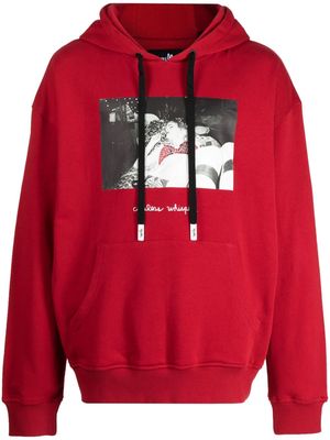 Haculla Careless Whisper cotton hoodie - Red