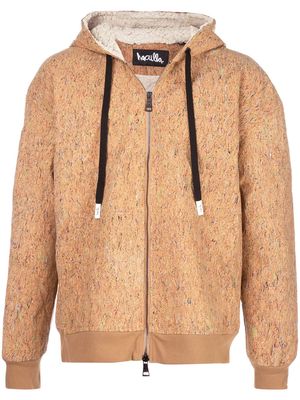 Haculla drop shoulder illustrated hoodie - Brown