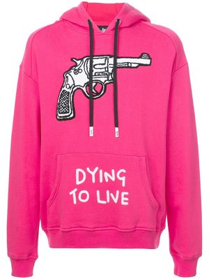 Haculla Dying to live patch hoodie - Pink