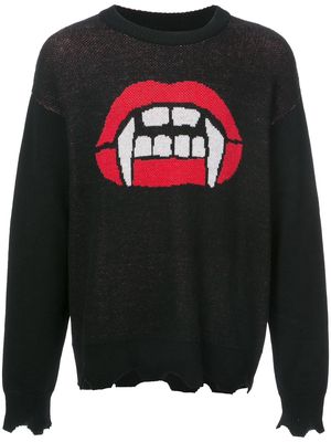 Haculla Fang lip sweater - Black