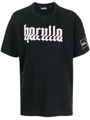 Haculla Glitched logo-print T-shirt - Black
