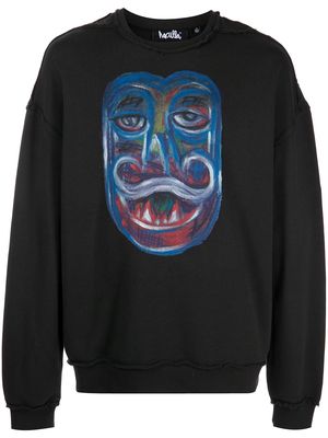 Haculla graphic-print cotton sweatshirt - Black