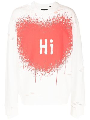 Haculla Hi Bye cut-out sweatshirt - White