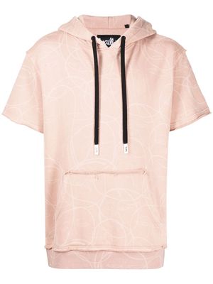 Haculla Laser short-sleeve hoodie - Pink