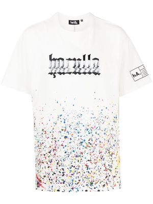 Haculla paint-splatter T-shirt - White