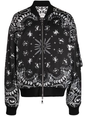 Haculla paisley-print reversible bomber jacket - Black