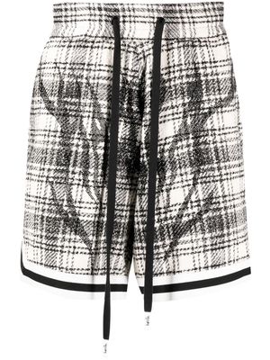 Haculla plaid-pattern tweed shorts - Black