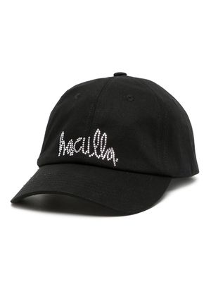 Haculla rhinestone-embellished cotton baseball cap - Black
