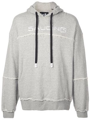 Haculla Saucing slogan drawstring hoodie - Grey