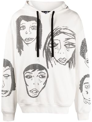 Haculla They're Watching cotton hoodie - White