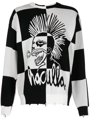 Haculla This Is Chess intarsia-knit jumper - Black
