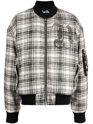Haculla tweed zipped bomber jacket - Black