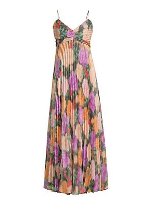 Hadley Pleated Floral Gown