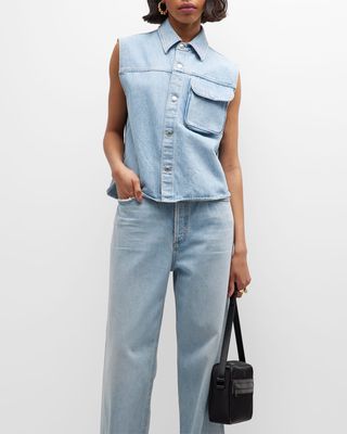 Hadley Sleeveless Denim Shirt