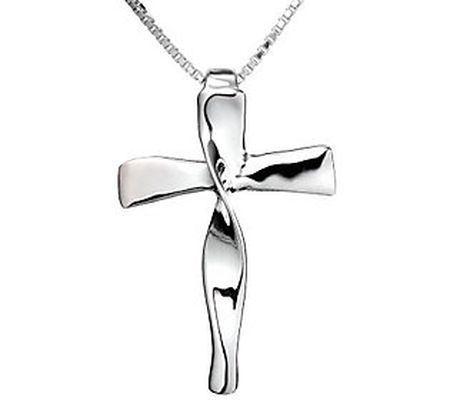 Hagit Gorali Sterling Twisted Cross Pendant