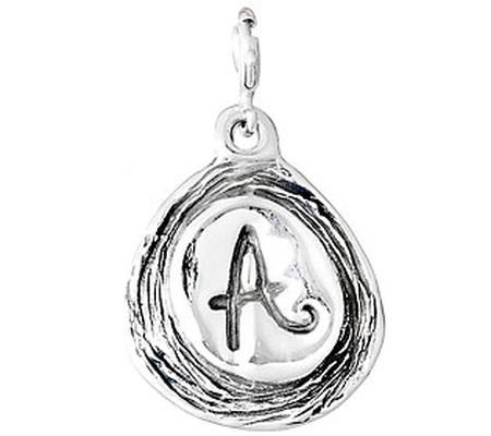 Hagit Sterling Carved Initial Charm