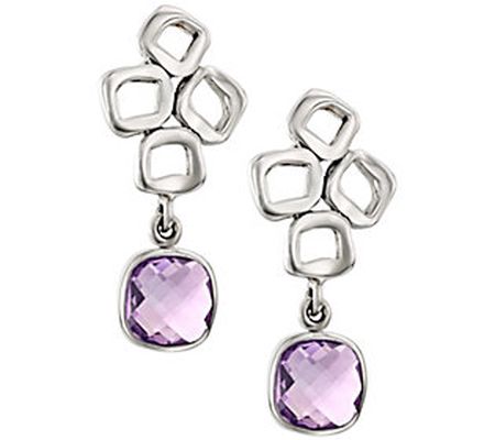 Hagit Sterling Gemstone Dangle Earrings