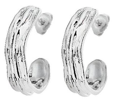 Hagit Sterling Sculpted Half Hoop Earrings