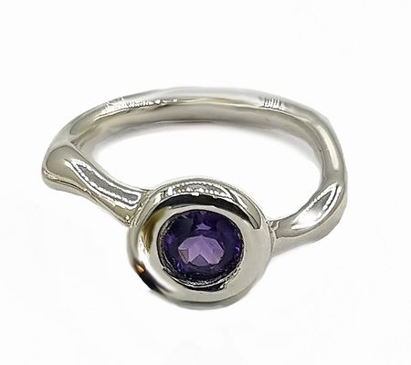 Hagit Sterling Silver Gemstone Twisted Ring