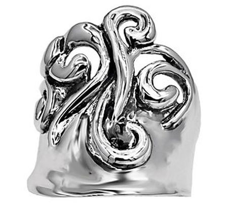 Hagit Sterling Silver Polished Swirl Ring