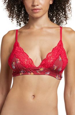 HAH On the Double Lace Trim Soft Cup Bra in Cheap Perfume Wino