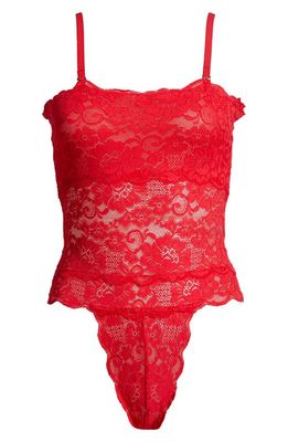 HAH Spinster Reversible Lace Bodysuit in Siren Red