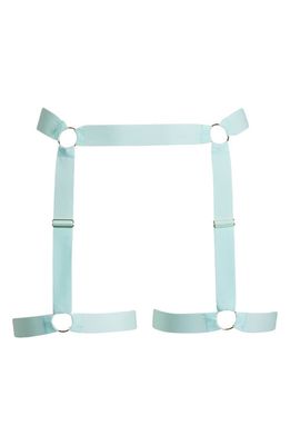 HAH Strung Out Strappy Garter Belt in Bright Baby Blue
