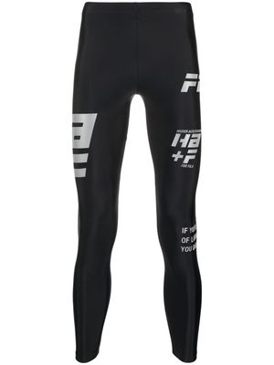 Haider Ackermann X Fila low-waisted cropped leggings - Black