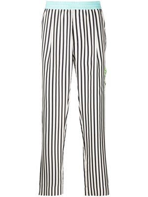 Haider Ackermann x Fila striped straight-leg trousers - White
