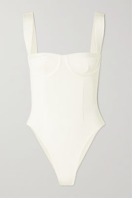 Haight - Gaia Stretch-knit Underwired Swimsuit - Off-white