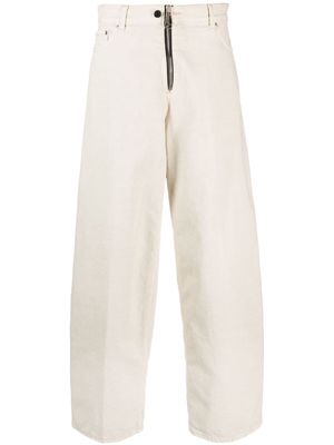 Haikure contrasting zip-fastening jeans - Neutrals