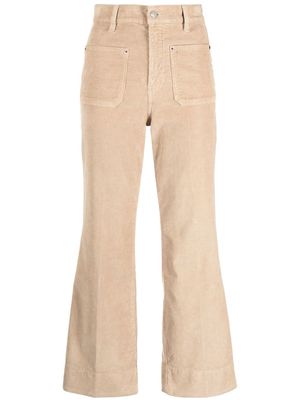 Haikure cropped corduroy trousers - Neutrals