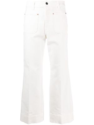 Haikure cropped wide-leg jeans - White