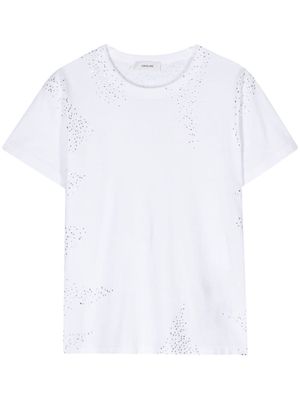 Haikure crystal-embellished cotton T-shirt - White
