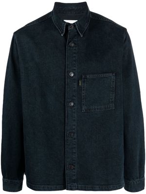 Haikure dark-wash denim shirt jacket - Blue