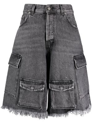Haikure denim cargo shorts - Black