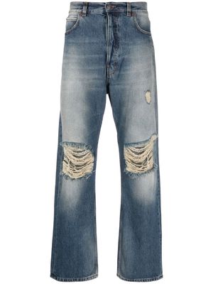 Haikure distressed straight leg jeans - Blue