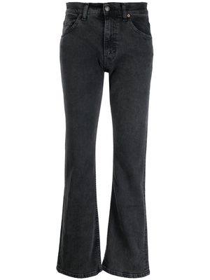 Haikure five-pocket flared denim-jeans - Black
