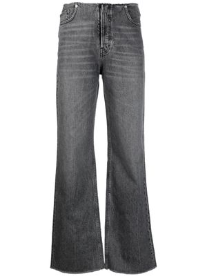 Haikure flared denim pants - Black