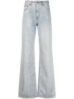 Haikure high-rise flared cotton jeans - Blue
