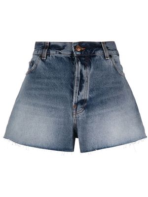 Haikure high-waisted denim shorts - Blue