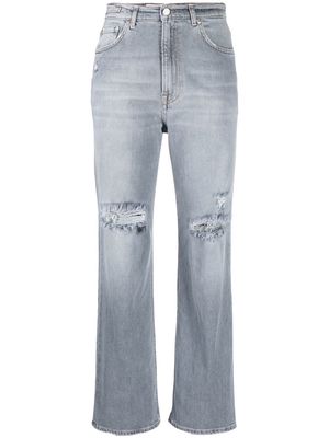Haikure high-waisted straight-leg jeans - Grey