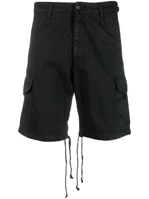 Haikure knee-length cotton bermuda shorts - Black