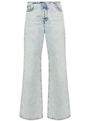 Haikure Korea frayed straight-leg jeans - Blue
