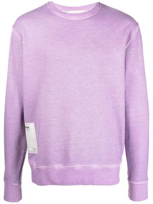 Haikure logo--patch organic-cotton sweatshirt - Purple